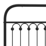 vidaXL Kovové náhradné čelo postele čierne 80 cm – Obrázok 5