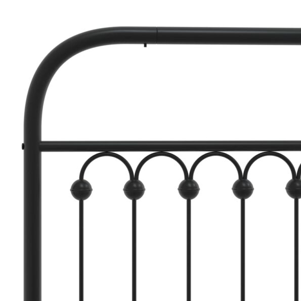 vidaXL Kovové náhradné čelo postele čierne 80 cm – Obrázok 5