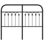 vidaXL Kovové čelo postele čierne 120 cm – Obrázok 4