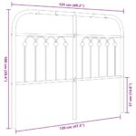 vidaXL Kovové čelo postele čierne 120 cm – Obrázok 6