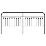 vidaXL Kovové čelo postele čierne 200 cm – Obrázok 4