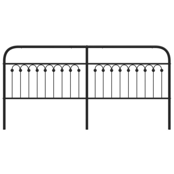 vidaXL Kovové čelo postele čierne 200 cm – Obrázok 4
