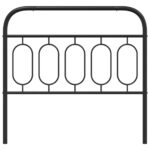 vidaXL Kovové čelo postele čierne 100 cm – Obrázok 4