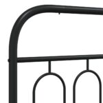 vidaXL Kovové náhradné čelo postele čierne 160 cm – Obrázok 5