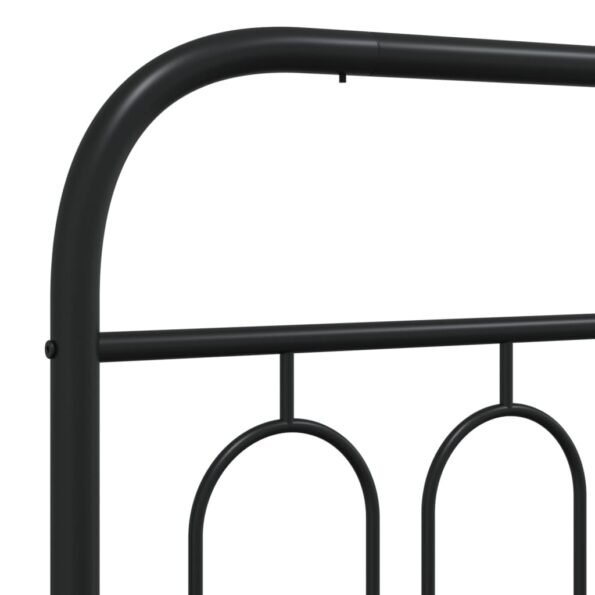 vidaXL Kovové náhradné čelo postele čierne 160 cm – Obrázok 5
