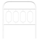 vidaXL Kovové čelo postele biele 80 cm – Obrázok 4