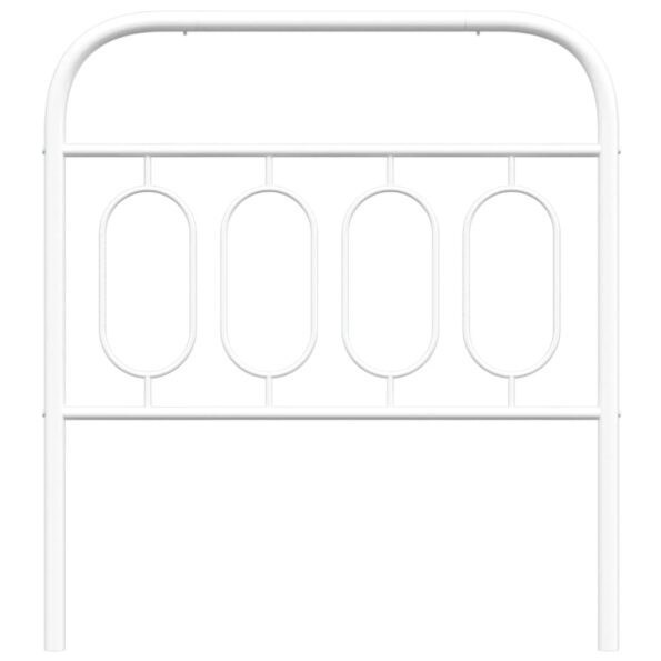 vidaXL Kovové čelo postele biele 80 cm – Obrázok 4