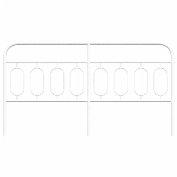 vidaXL Kovové čelo postele biele 183 cm – Obrázok 4