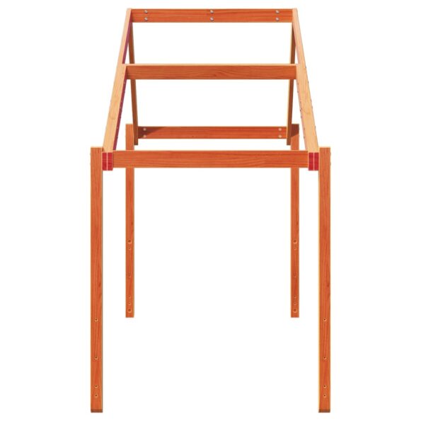 vidaXL Strecha na detskú posteľ voskovohnedá 203x95,5x142 cm borovica – Obrázok 5