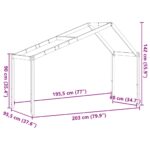 vidaXL Strecha na detskú posteľ voskovohnedá 203x95,5x142 cm borovica – Obrázok 9