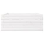 vidaXL Záhradný kvetináč biely 60x60x23 cm masívna borovica – Obrázok 6