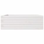 vidaXL Záhradný kvetináč biely 70x70x23 cm borovicový masív – Obrázok 5