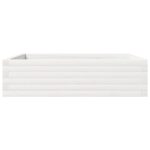 vidaXL Záhradný kvetináč biely 90x90x23 cm masívna borovica – Obrázok 6