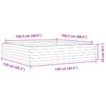 vidaXL Záhradný kvetináč 110x110x23 cm masívna borovica – Obrázok 10