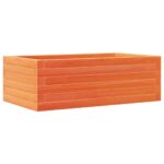 vidaXL Záhradný kvetináč voskovohnedý 70x40x23 cm masívna borovica – Obrázok 2