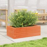 vidaXL Záhradný kvetináč voskovohnedý 70x40x23 cm masívna borovica – Obrázok 3