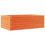 vidaXL Záhradný kvetináč voskovohnedý 70x40x23 cm masívna borovica – Obrázok 7