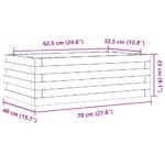 vidaXL Záhradný kvetináč voskovohnedý 70x40x23 cm masívna borovica – Obrázok 10