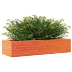 vidaXL Záhradný kvetináč voskovohnedý 110x40x23 cm masívna borovica – Obrázok 4