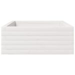 vidaXL Záhradný kvetináč biely 110x60x23 cm borovicový masív – Obrázok 6