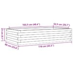 vidaXL Záhradný kvetináč biely 110x60x23 cm borovicový masív – Obrázok 10