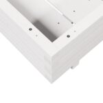 vidaXL Záhradný kvetináč biely 80x80x26,5 cm masívna borovica – Obrázok 8