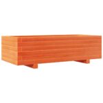 vidaXL Záhradný kvetináč voskovohnedý 90x40x26,5 cm masívna borovica – Obrázok 2