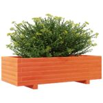 vidaXL Záhradný kvetináč voskovohnedý 90x40x26,5 cm masívna borovica – Obrázok 4
