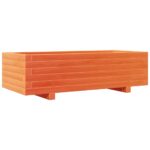 vidaXL Záhradný kvetináč voskovohnedý 90x40x26,5 cm masívna borovica – Obrázok 7