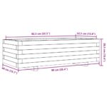 vidaXL Záhradný kvetináč voskovohnedý 90x40x26,5 cm masívna borovica – Obrázok 10