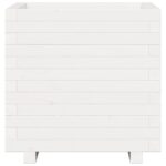 vidaXL Záhradný kvetináč biely 50x50x49,5 cm masívna borovica – Obrázok 5