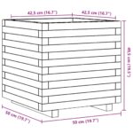 vidaXL Záhradný kvetináč biely 50x50x49,5 cm masívna borovica – Obrázok 10