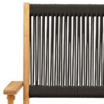 vidaXL 3-dielna bistro súprava čierna polypropylén+drevený masív – Obrázok 10