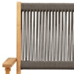 vidaXL 3-dielna bistro súprava sivá polypropylén+drevený masív – Obrázok 10