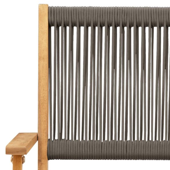 vidaXL 3-dielna bistro súprava sivá polypropylén+drevený masív – Obrázok 10