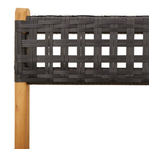 vidaXL 3-dielna bistro súprava čierna polyratan+drevený masív – Obrázok 10