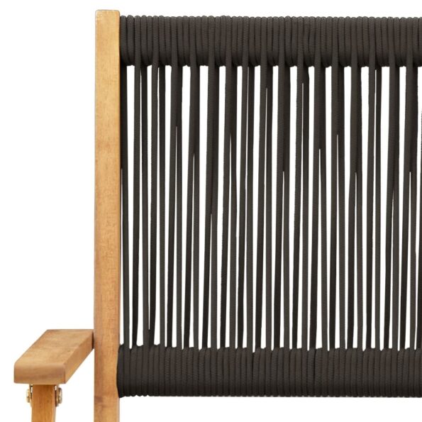 vidaXL 3-dielna bistro súprava čierna polypropylén+drevený masív – Obrázok 10