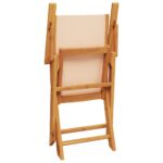 vidaXL 3-dielna bistro súprava béžové látka a masívne drevo – Obrázok 8