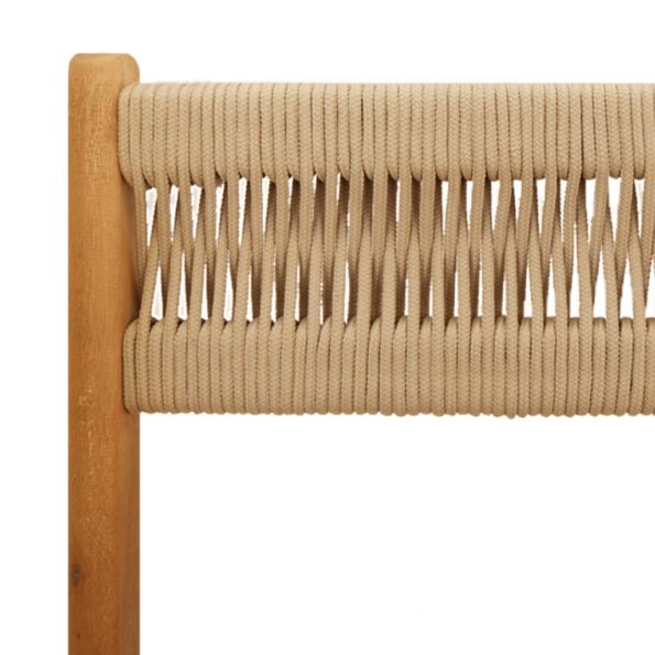 vidaXL 3-dielna bistro súprava béžová polypropylén+drevený masív – Obrázok 9