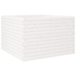 vidaXL Záhradný kvetináč biely 70x70x46 cm borovicový masív – Obrázok 2