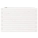 vidaXL Záhradný kvetináč biely 70x70x46 cm borovicový masív – Obrázok 5