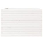 vidaXL Záhradný kvetináč biely 70x70x46 cm borovicový masív – Obrázok 6