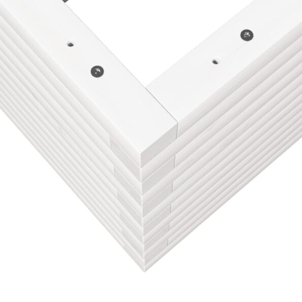 vidaXL Záhradný kvetináč biely 70x70x46 cm borovicový masív – Obrázok 8