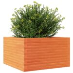 vidaXL Záhradný kvetináč voskovohnedý 80x80x46 cm masívna borovica – Obrázok 4