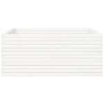 vidaXL Záhradný kvetináč biely 110x110x46 cm borovicový masív – Obrázok 5
