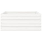 vidaXL Záhradný kvetináč biely 110x110x46 cm borovicový masív – Obrázok 6