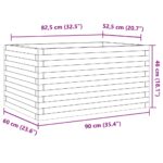 vidaXL Záhradný kvetináč 90x60x46 cm masívna borovica – Obrázok 10