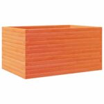 vidaXL Záhradný kvetináč voskovohnedý 90x60x46 cm masívna borovica – Obrázok 2