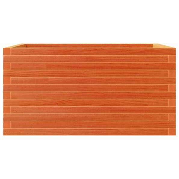 vidaXL Záhradný kvetináč voskovohnedý 90x60x46 cm masívna borovica – Obrázok 5