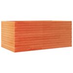 vidaXL Záhradný kvetináč voskovohnedý 110x60x46 cm masívna borovica – Obrázok 2